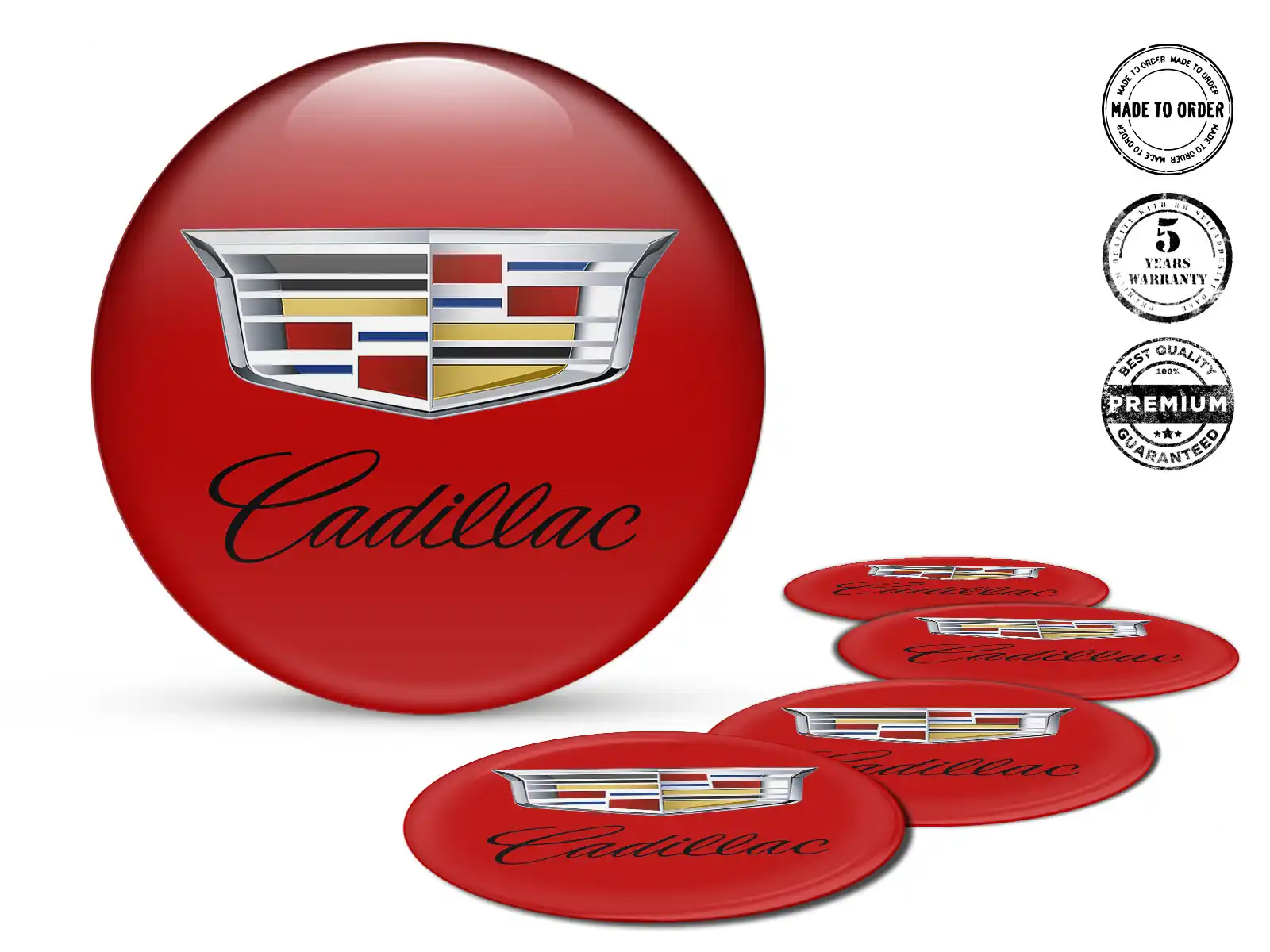 Cadillac Calcomanía de Aro Estilo Edición de Cúpula Premium